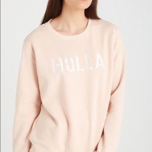 Pink "Holla" Sweatshirt